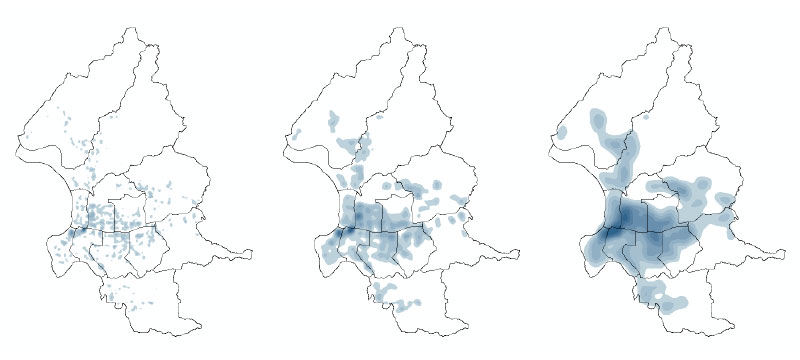 圖5 台北市便利商店分布熱區圖