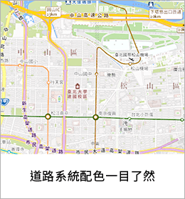 道路系統配色一目了然” width=