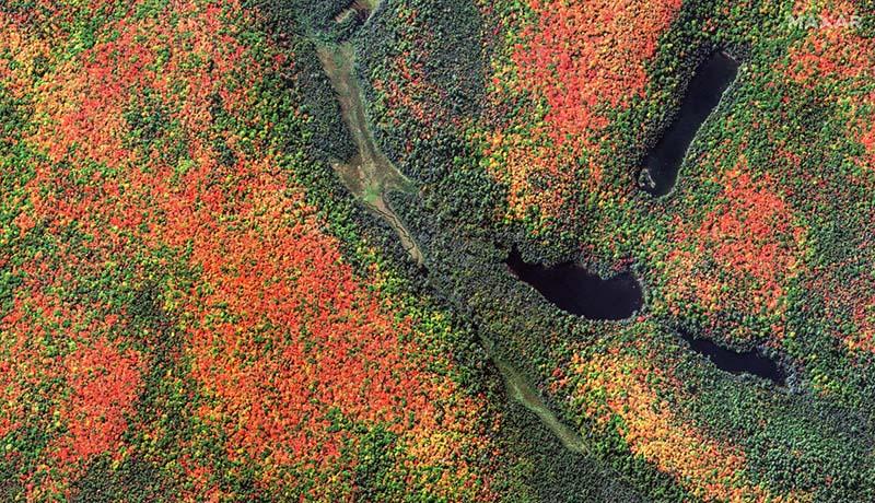 加拿大魁北克省秋季景色