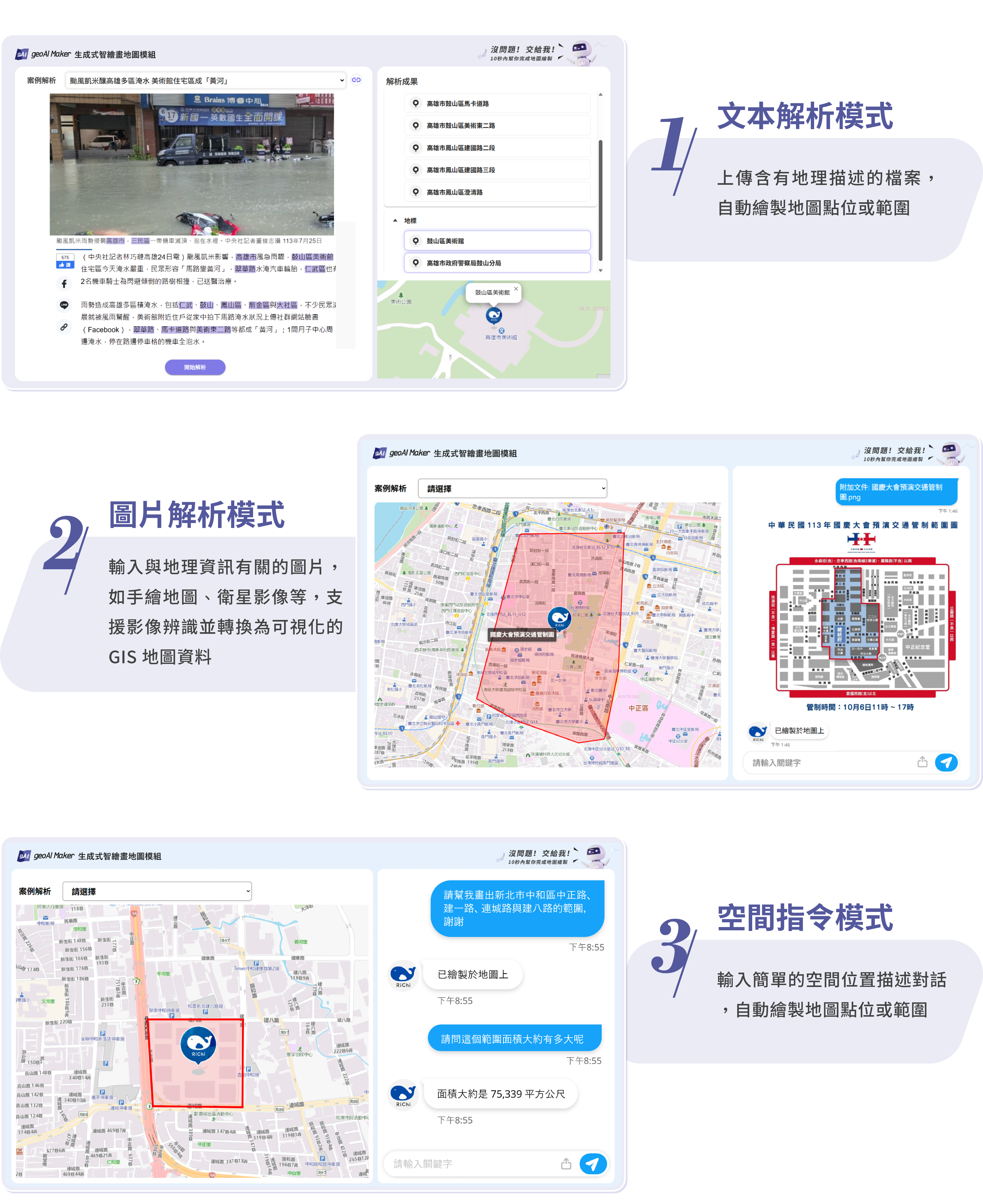 geoAI Maker強大解析能力