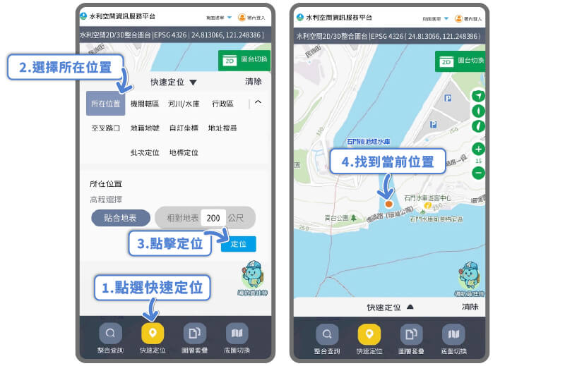 快速定位到自身位置